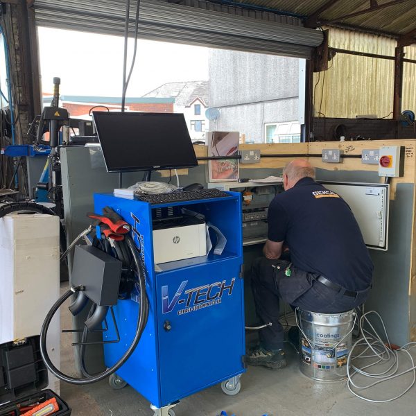 Engineers at Swansea site fitting Class 4 ATL Bay - T2