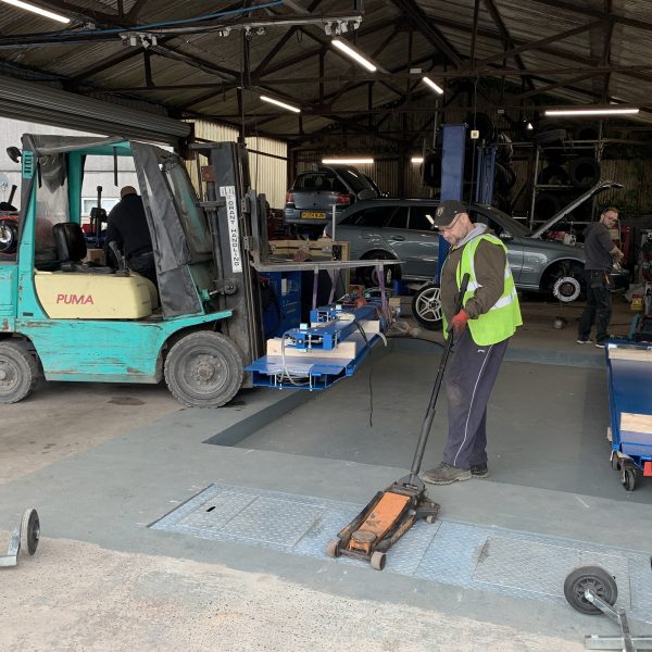 Engineers at Swansea site fitting Class 4 ATL Bay - T3